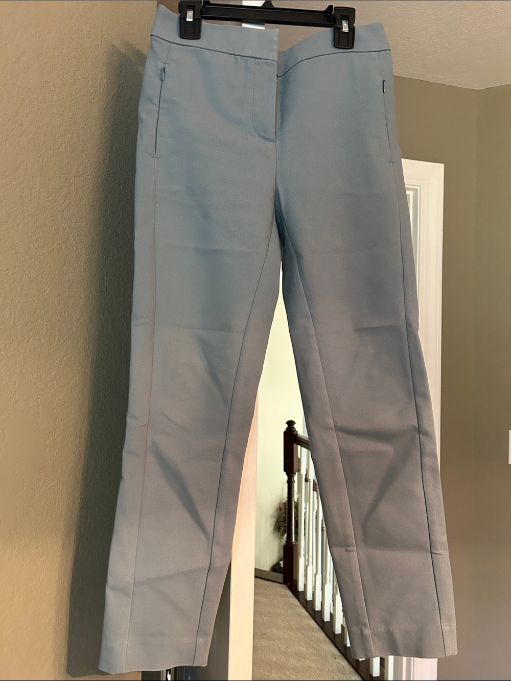 LOFT Light Blue Cropped Ankle Pants